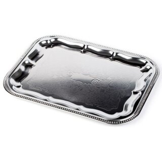 APS Partyplatte rechteckig (B)410 x (T)310 mm silber aus Metall