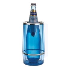 APS Flaschenkühler Polystyrol blau mit Chromrand