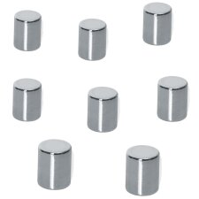sigel Neodym-Zylindermagnet 8 x 10 mm vernickelt silber 8...