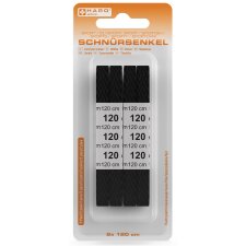 HARO Sport-Schnürsenkel flach 1200 mm schwarz 2 Paar