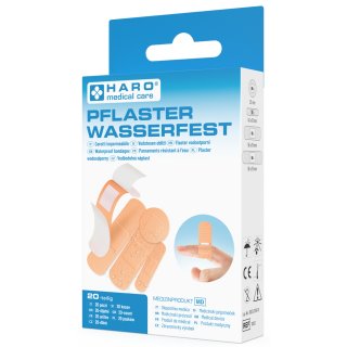 HARO Pflaster-Strips wasserfest hautfarben 20er Pack