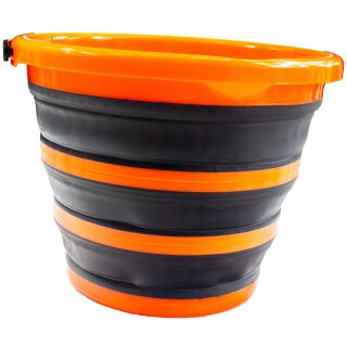 Garten PRIMUS Falteimer schwarz / orange aus Silikon