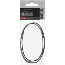 herlitz Gummiband-Ersatzset my.book flex A6 anthrazit 1...
