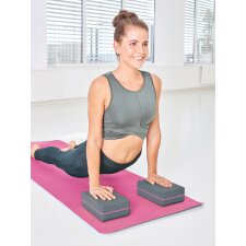 SCHILDKRÖT Yoga Block 200 g grau/pink