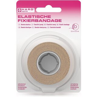 HARO Elastische Fixierbandage 25 mm x 2,5 m beige