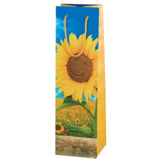 SUSY CARD Flaschentüte "Sunflower Smile" für 1 Flasche