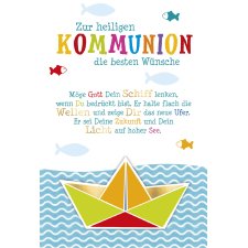 SUSY CARD Kommunionskarte "Schiffchen"