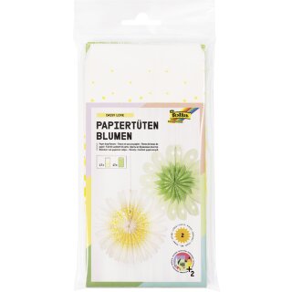 folia Papiertütenblumen DAISY LOVE 34 Papiertüten in 2 Designs