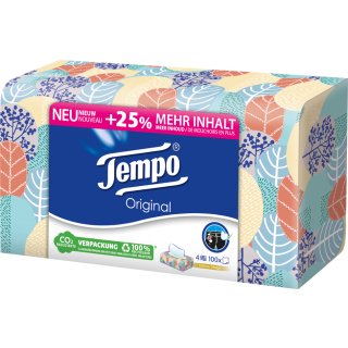Tempo Taschentücher Original 4-lagig weiß 100er Box