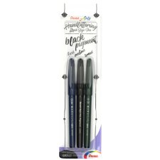 PentelArts Kalligrafiestift Sign Pen Brush schwarz 3er Set