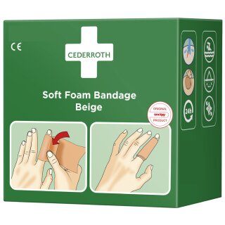 CEDERROTH Pflaster "Soft Foam Bandage" 30 mm x 4,5 m selbsthaftender beige