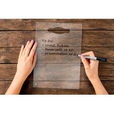 nobo Acryl-Notiztafel mit Griffloch DIN A4 randlos