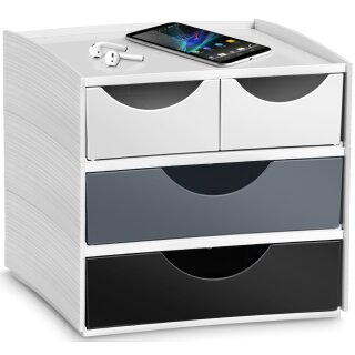 CEP Mini-Schubladenbox MyCube mineral 4 Schübe