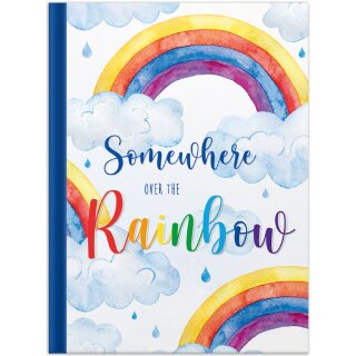 RNK Verlag Notizbuch "Over the Rainbow" DIN A4 blanko Kladde 96 Blatt/192 Seiten