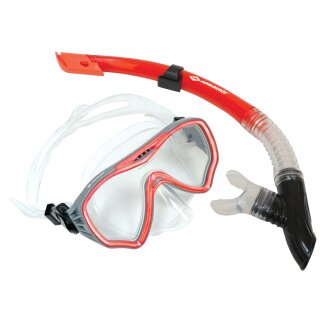 SCHILDKRÖT Schnorchel-Set "Fiji" 2-teilig rot