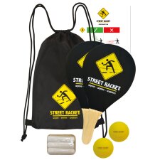 SCHILDKRÖT Street Racket Set beinhaltet 2 schwarz...