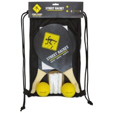 SCHILDKRÖT Street Racket Set beinhaltet 2 schwarz...