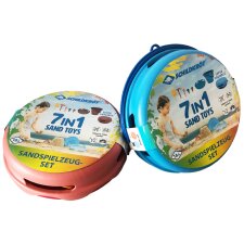 SCHILDKRÖT 7in1 Sand-Spielzeug Falteimer Set rot