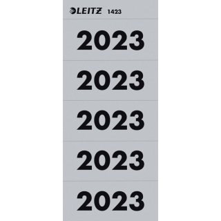 LEITZ Ordner-Inhaltsschild "Jahreszahl 2023" grau 100 Stück
