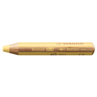 STABILO Multialentstift woody 3 in 1 rund pastellgelb