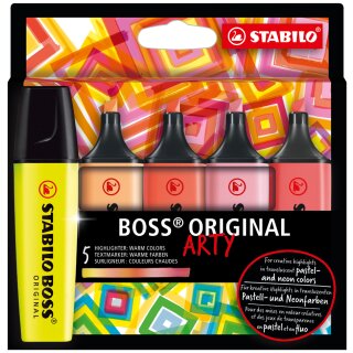 STABILO Textmarker BOSS ORIGINAL 5er Karton-Etui ARTY