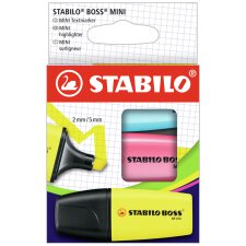 STABILO Textmarker BOSS MINI 3er Karton-Etui 07/3-2-01