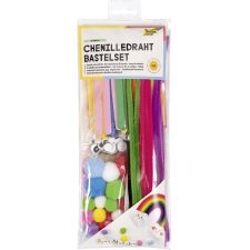 folia Chenilledraht Bastelset RAINBOW 212-teilig
