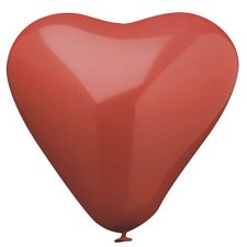 PAPSTAR Luftballons "Heart" in Herzform rot