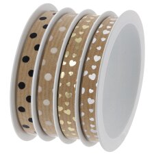 SUSY CARD Geschenkband Multispule "Malta-Mix natur"