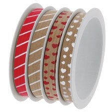 SUSY CARD Geschenkband Multispule "Malta-Mix natur"