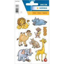 HERMA Sticker DECOR "Zootiere" 3 Blatt à...