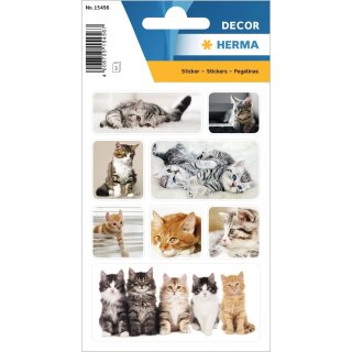 HERMA Sticker DECOR "Katzenkinder" 3 Blatt à 8 Sticker