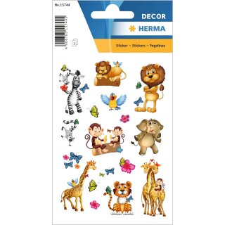 HERMA Sticker DECOR "Dschungel" 3 Blatt à 17 Sticker