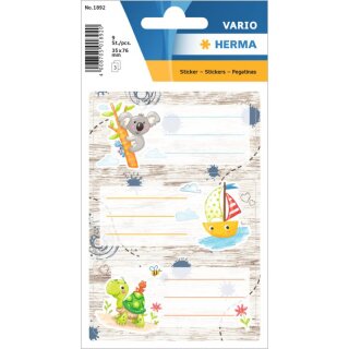 HERMA Buchetiketten VARIO "Sandkastenfreunde" 3 Blatt à 3 Etiketten