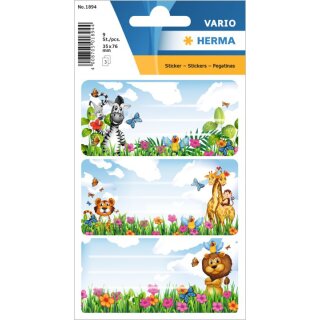 HERMA Buchetiketten VARIO "Dschungel" 3 Blatt à 3 Etiketten