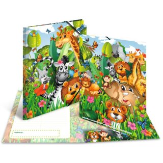 HERMA Eckspannermappe "Dschungel" Karton DIN A4