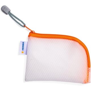 HERMA Reißverschlusstasche "Mesh Bags" DIN A7 orange