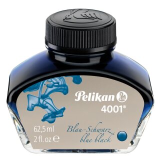 Pelikan Tinte 4001 im Glas blau-schwarz Inhalt: 62,5 ml