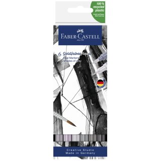 FABER-CASTELL Aquarellmarker GOLDFABER 6er Etui Grautöne