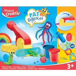 Maped Creativ Spielknete-Set mit Knetwerkpresse & Zubehör 16-teilig