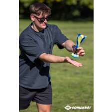 SCHILDKRÖT Neopren-Handfederball "Peteca" mit farbigen Federn