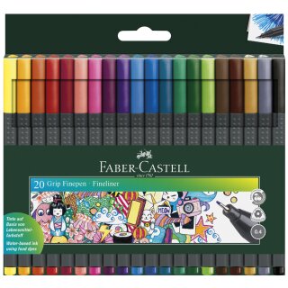 FABER-CASTELL Fineliner GRIP FINEPEN 20er Kartonetui