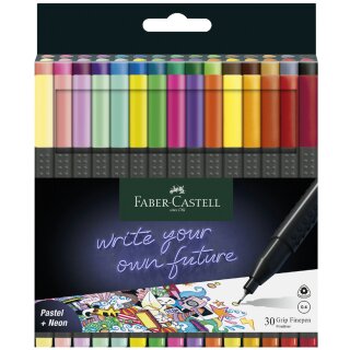 FABER-CASTELL Fineliner GRIP FINEPEN 30er Kartonetui
