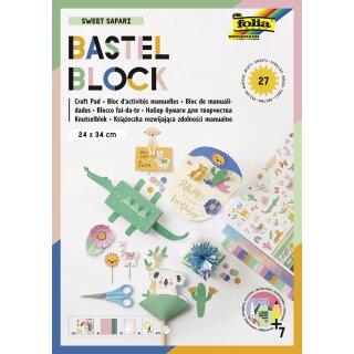 folia Bastelblock "Sweet Safari" 240 x 340 mm 27 Blatt