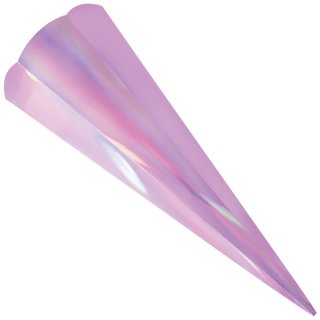 folia Metallic-Schultüten-Zuschnitt 6-eckig pink irisierend 680 mm 5 Stück