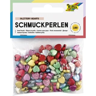 folia Schmuckperlen "Glittery Stars" glatt/geprägt
