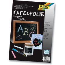 folia Tafelfolie/Kreidefolie aus PVC 230 x 330 mm schwarz...