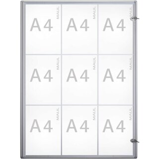 MAUL Schaukasten MAULextraslim 9 x DIN A4 Aluminium