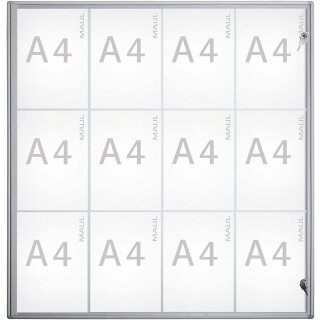 MAUL Schaukasten MAULextraslim 12 x DIN A4 Aluminium