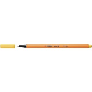 STABILO Fineliner point 88 Strichstärke: 0,4 mm hellgelb